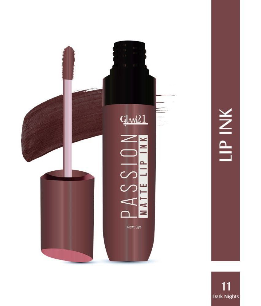     			Glam21 Passion Matte Lip Ink Upto 12Hour Color Stay Lightweight & Comfortable 6g Dark Nights11