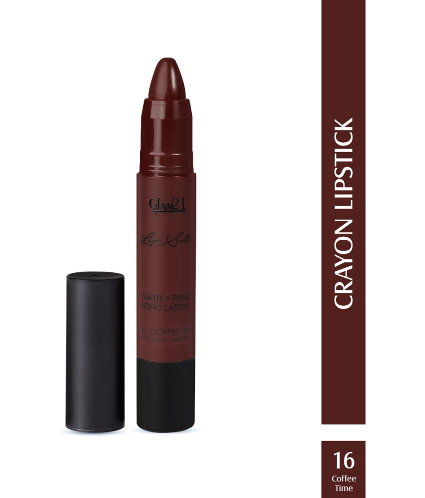     			Glam21 Lip Sutra NonTransfer Crayon Lipstick Lightweight & Comfortable 2.8g Coffee Time16