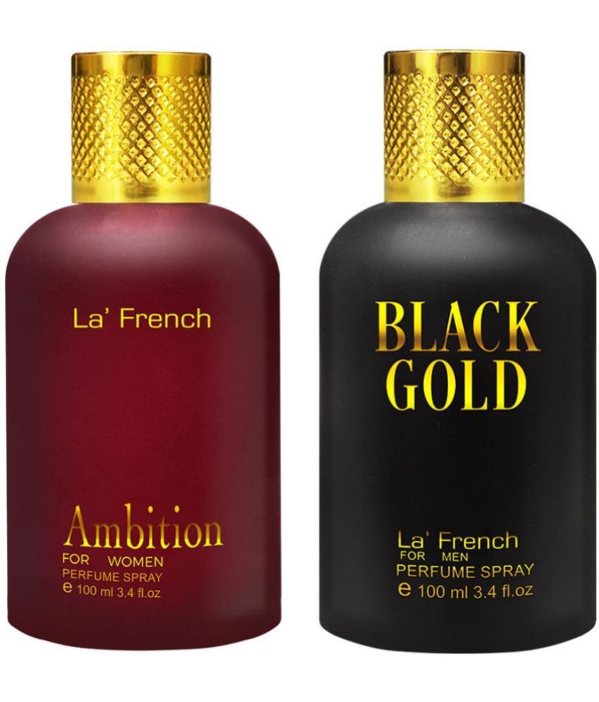     			LA FRENCH Ambition & Black Gold Eau De Parfum (EDP) For Men Each 100ml ( Pack of 2 )
