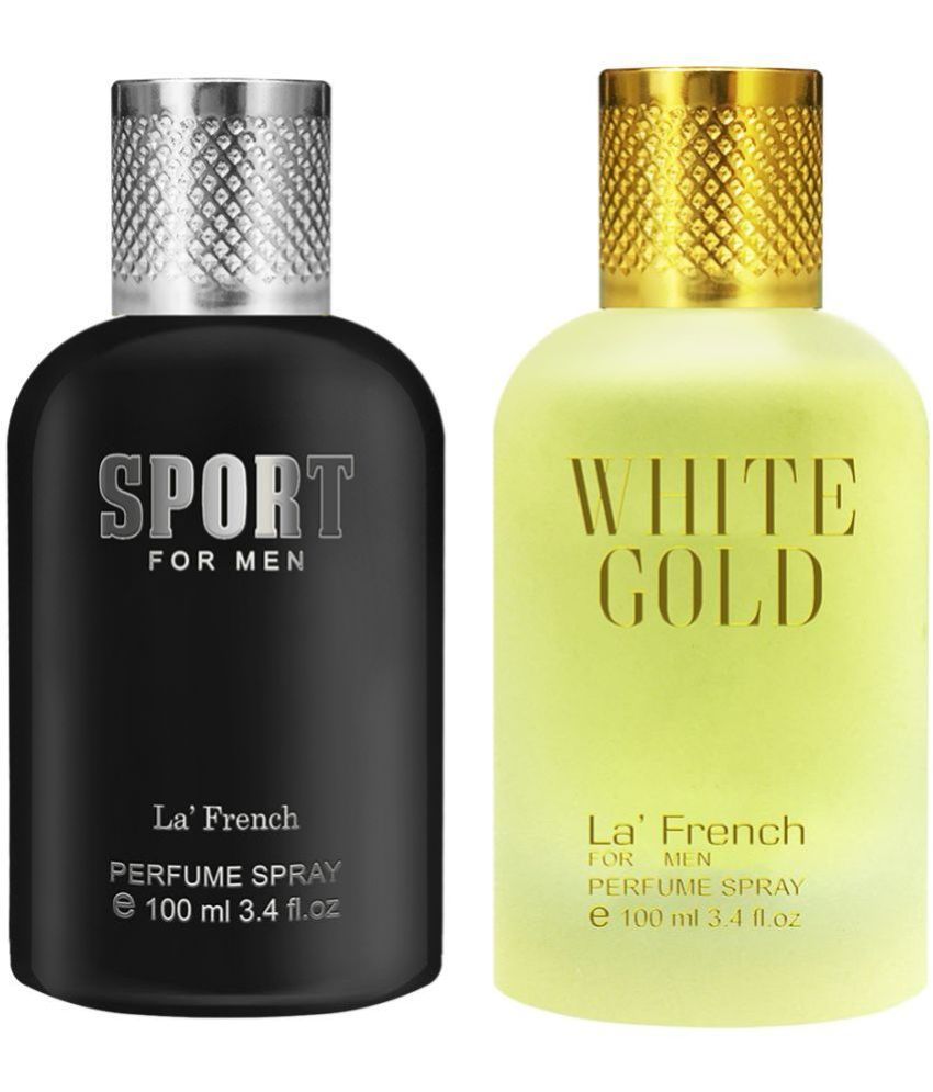     			LA FRENCH Sport & White Gold Eau De Parfum (EDP) For Men Each 100ml ( Pack of 2 )