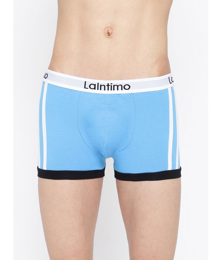     			La Intimo Pack of 1 Cotton Trunks For Men's ( Blue )