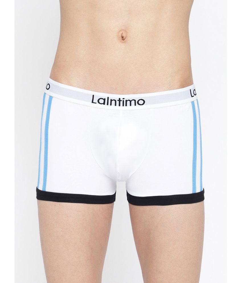     			La Intimo Pack of 1 Cotton Trunks For Men's ( White )