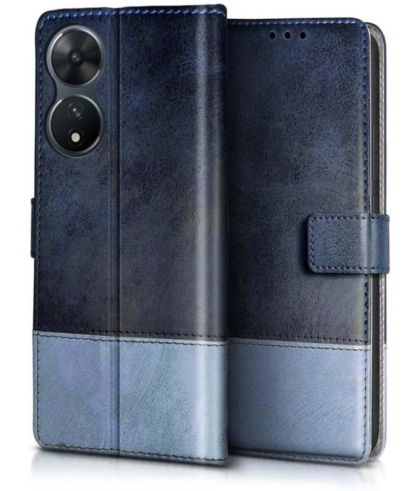     			NBOX Blue Flip Cover Leather Compatible For Vivo T2 5G ( Pack of 1 )