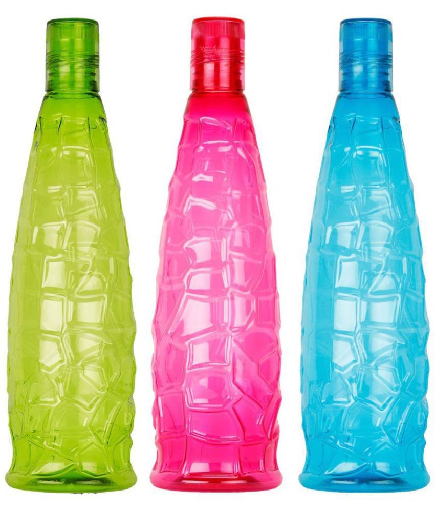     			Oliveware Multicolour Water Bottle 1000 mL ( Set of 3 )