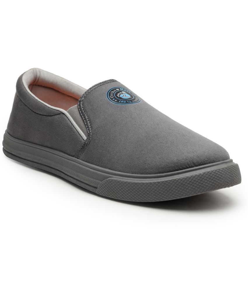     			Ortho + Rest M02 Grey Men's Slip-on Shoes
