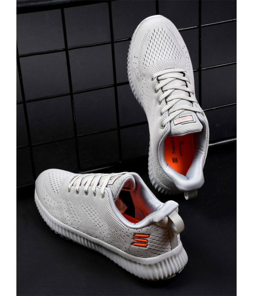     			Sspot On BOOST-54 Light Grey Men's Sports Running Shoes