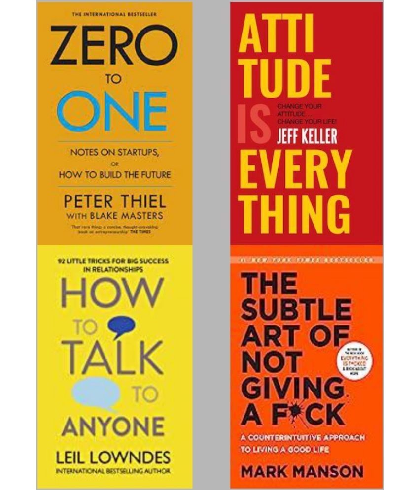     			Zero To One + Attitude Is Everything + How To Talk Anyone + The Subtle Art Of Not Giving