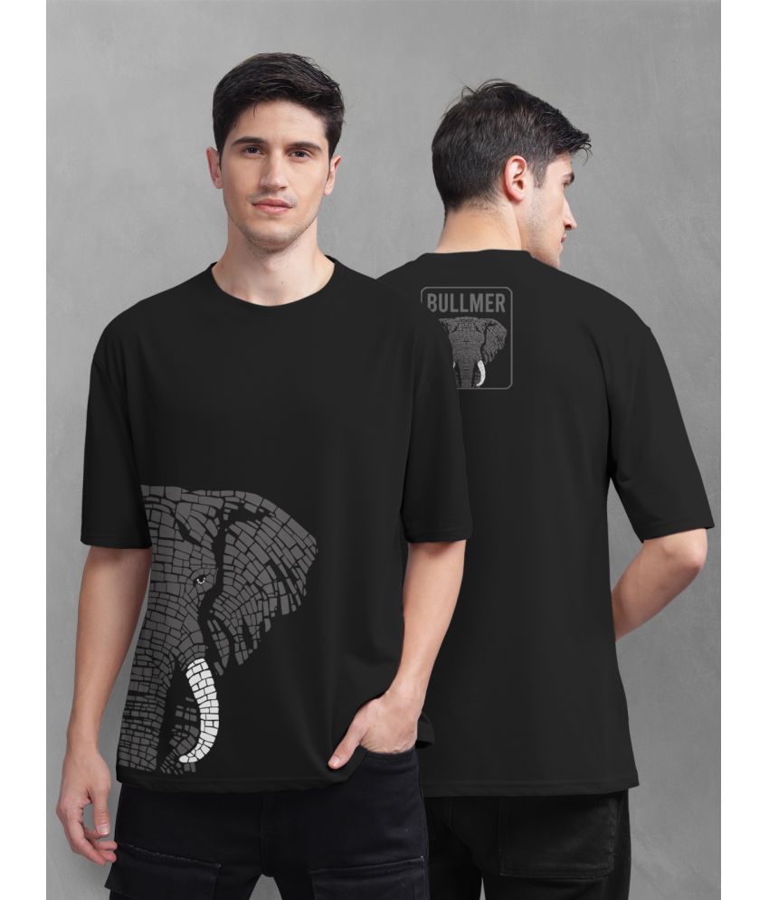     			BULLMER Pack of 1 Cotton Blend Oversized Fit Men's T-Shirt ( Black )