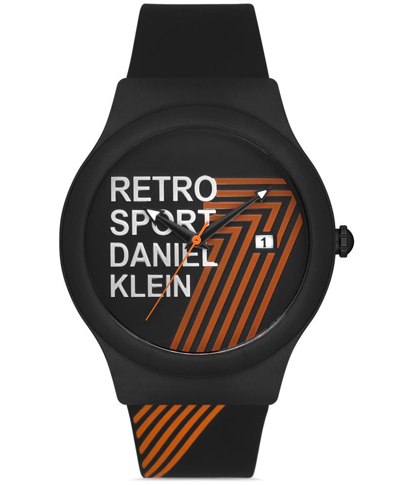     			Daniel Klein Black Silicon Analog Men's Watch