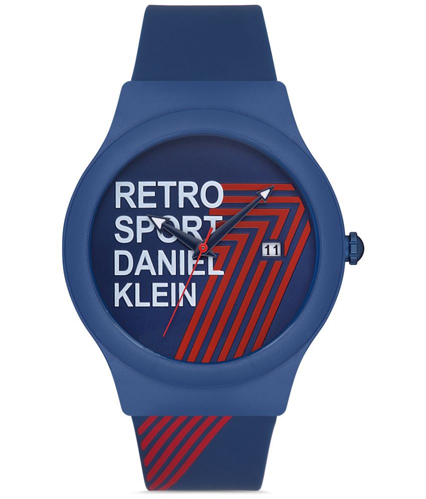     			Daniel Klein Blue Silicon Analog Men's Watch