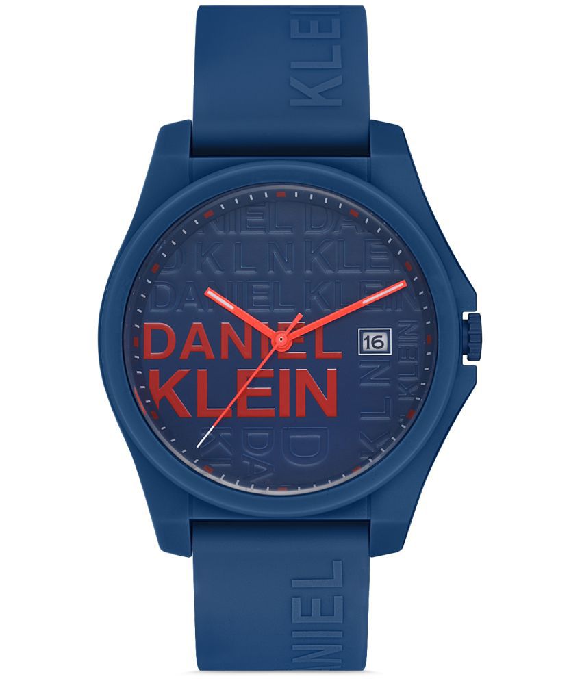     			Daniel Klein Blue Silicon Analog Men's Watch