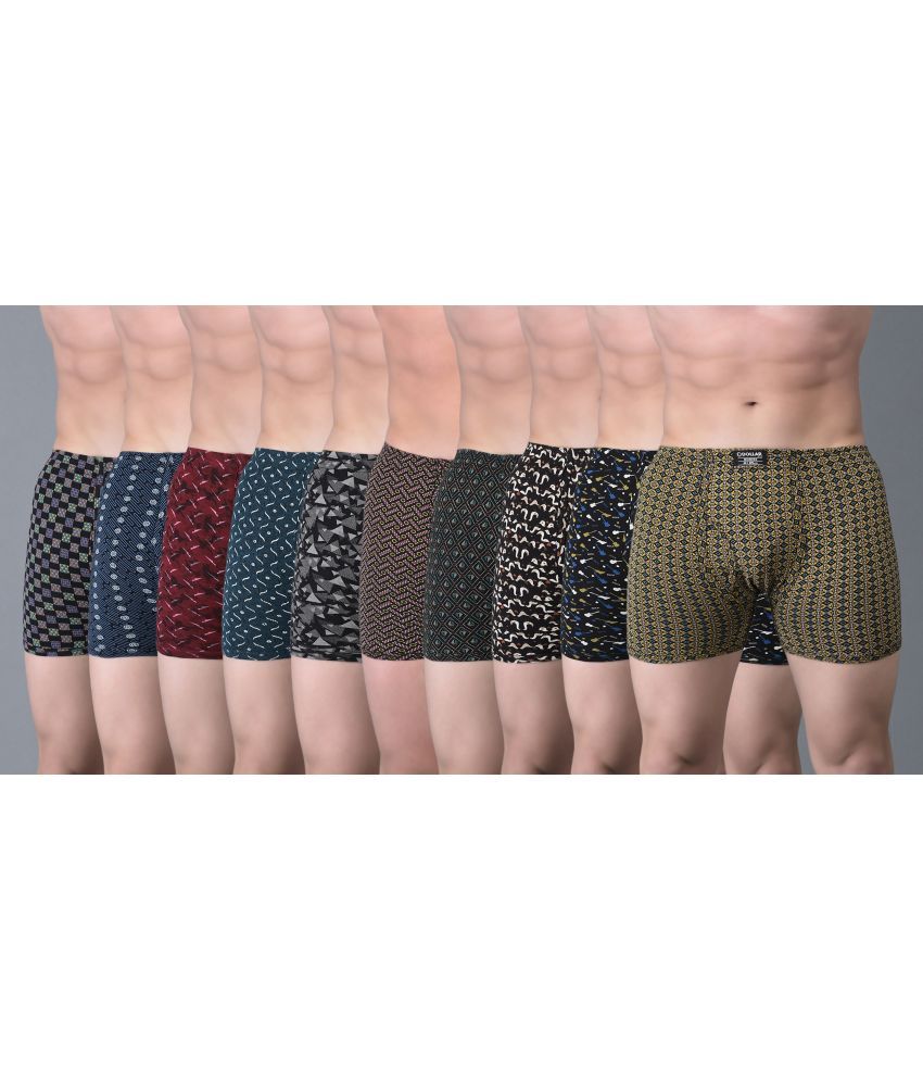     			Pack of 10 Dollar Bigboss Assorted Printed Cotton Blend Men Trunk