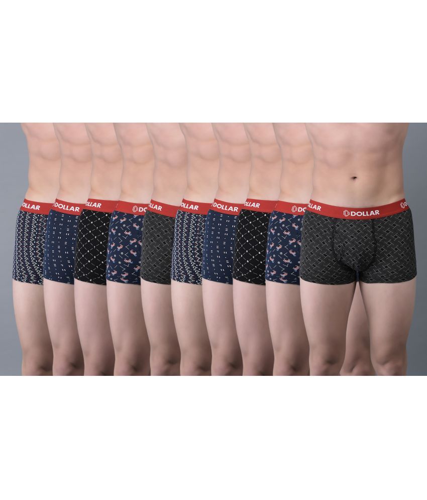     			Pack of 10 Dollar Bigboss Assorted Printed Cotton Blend Men Trunk