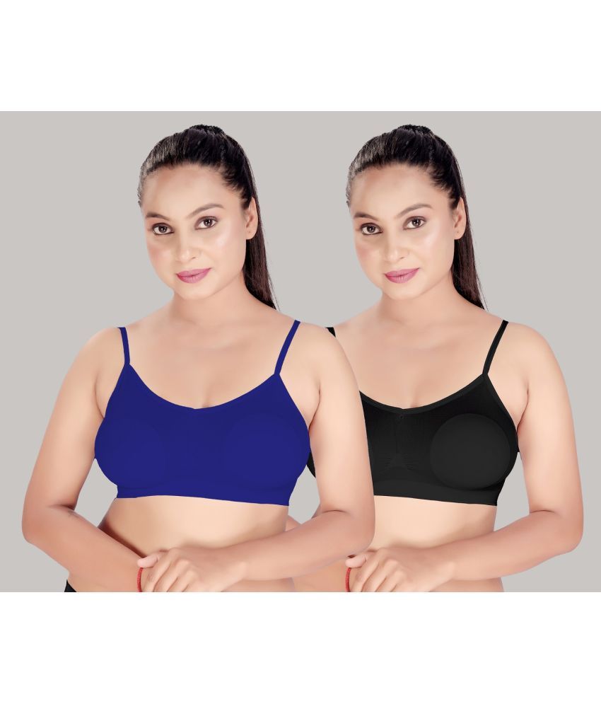     			HAYA Pack of 2 Silk Non Padded Women's Cami bra ( Multicolor ) HAYA White Polyester Non Padded Women's Cami bra