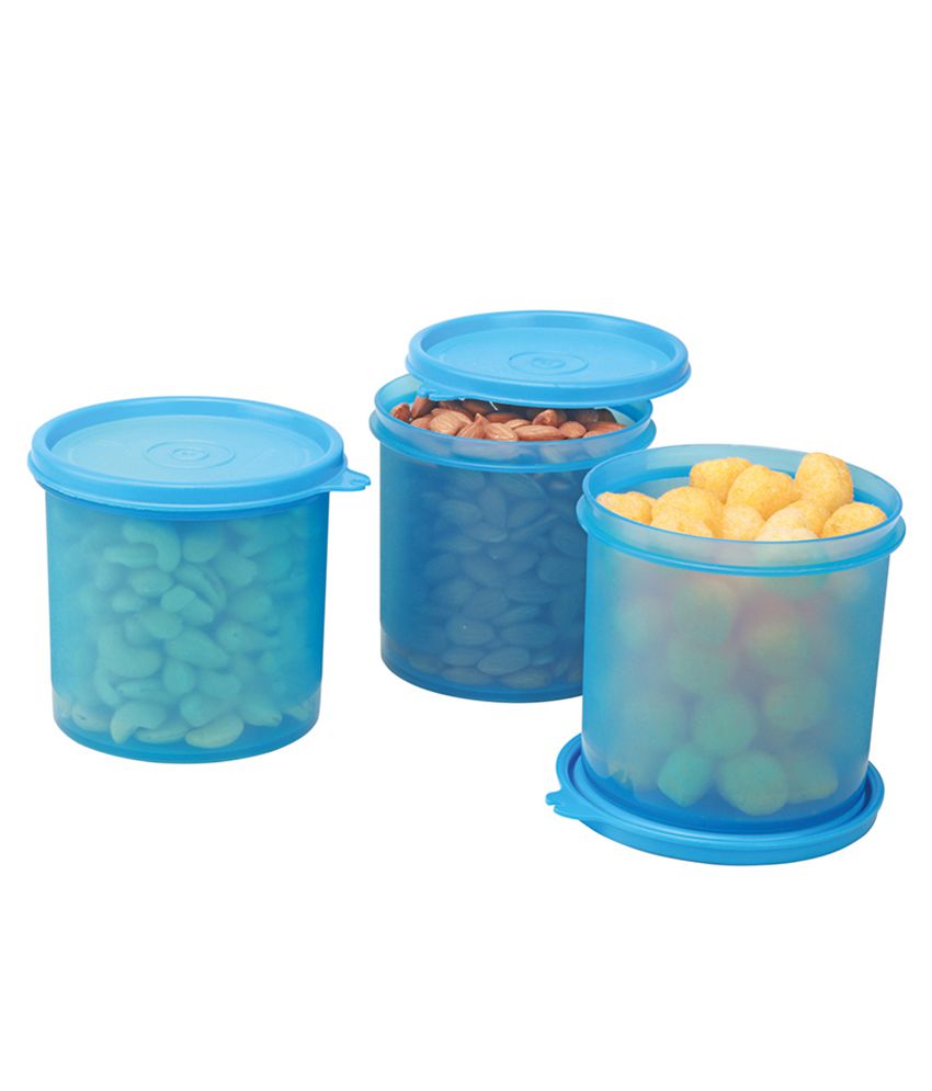     			HOMETALES Plastic Multi-Purpose Food Container, 800ml Each, Blue, (3U)