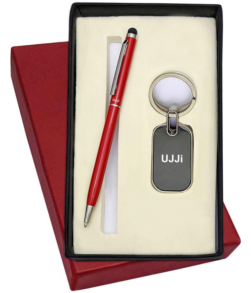     			UJJi 2in1 Red Slim Design Pen with Touch Stylus and Keyring