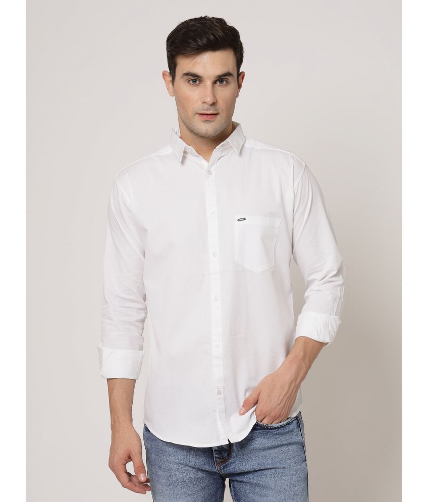     			allan peter 100% Cotton Regular Fit Solids Full Sleeves Men's Casual Shirt - White ( Pack of 1 )