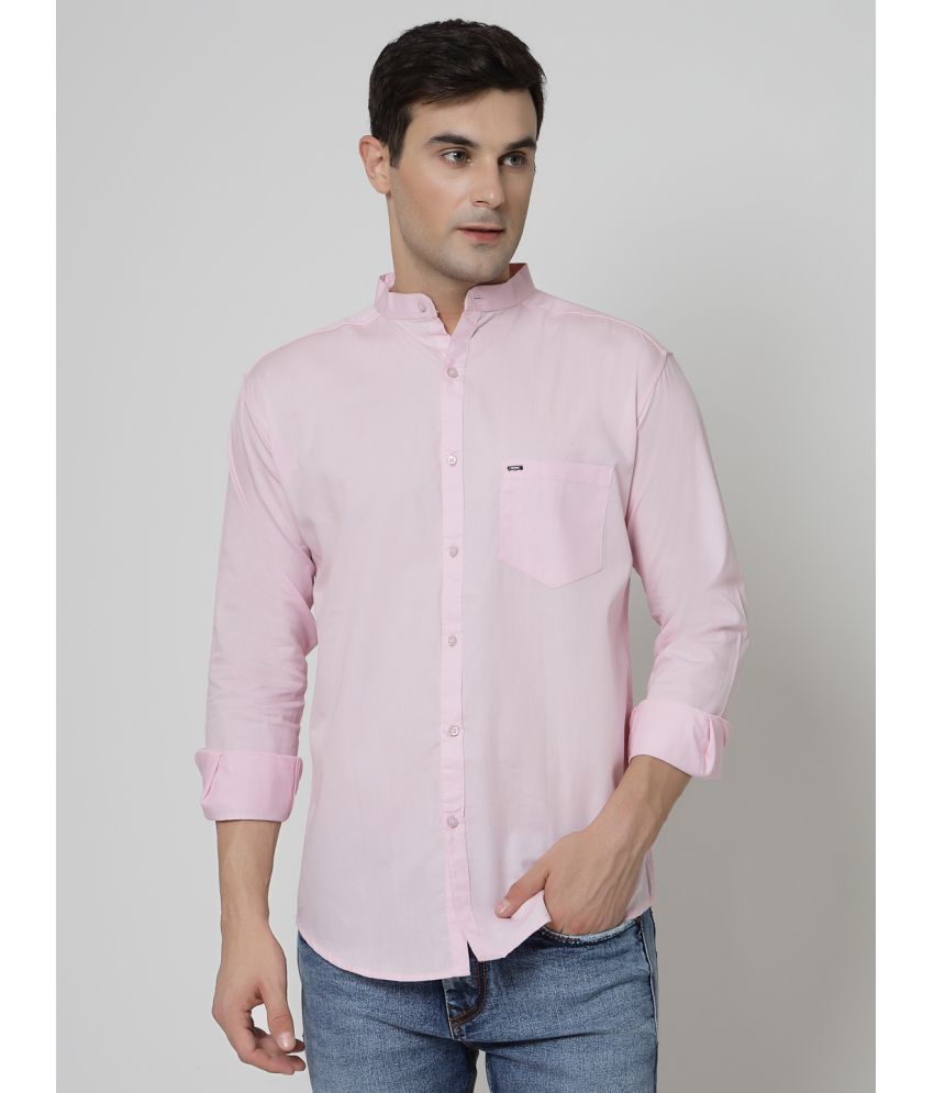     			allan peter 100% Cotton Regular Fit Solids Full Sleeves Men's Casual Shirt - Pink ( Pack of 1 )