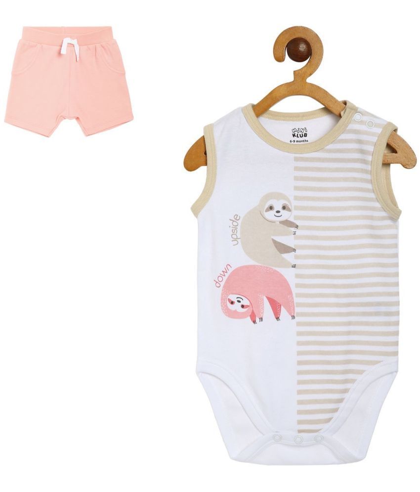     			miniklub Multi Cotton Baby Boy Bodysuit & Jogger Set ( Pack of 2 )