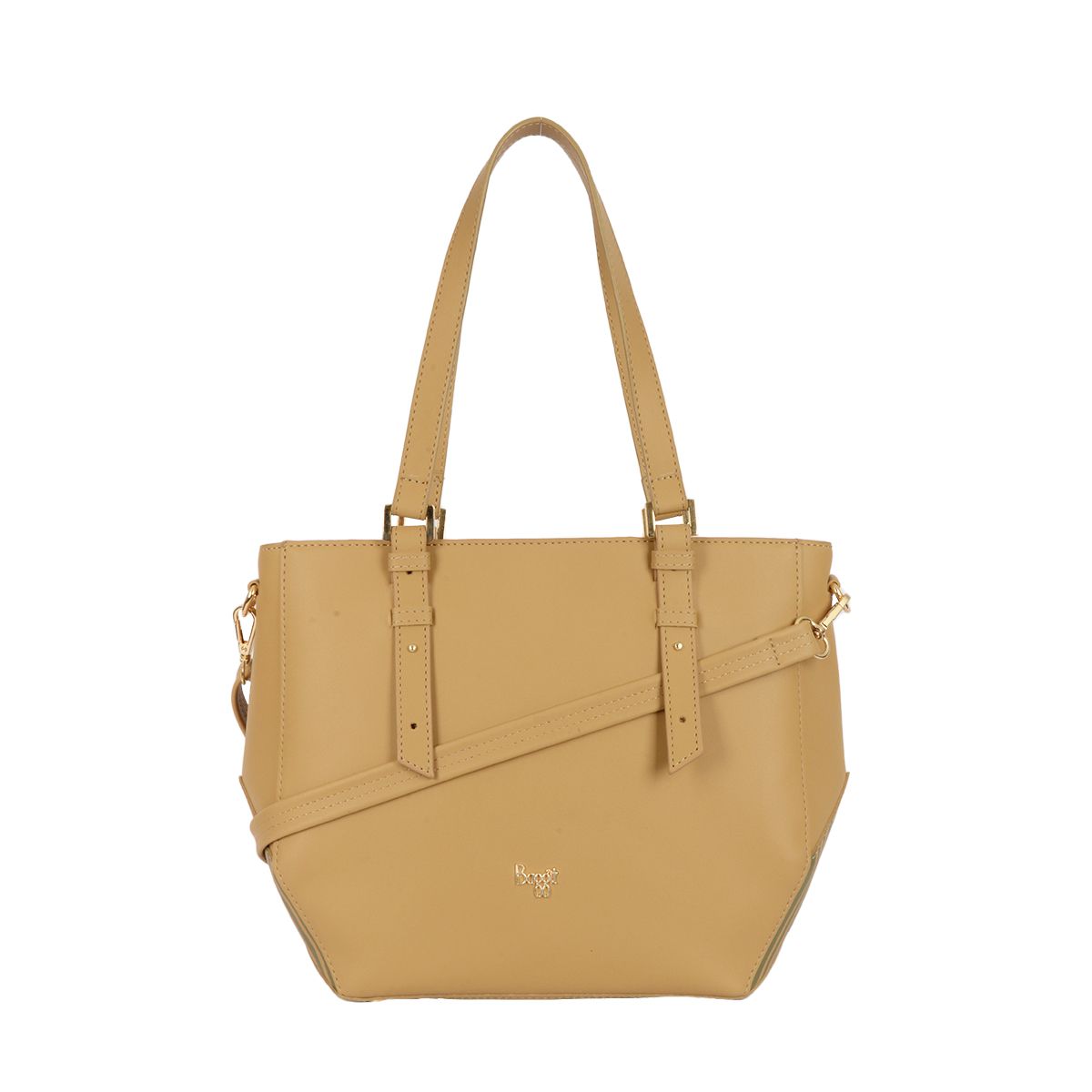     			Baggit Beige Faux Leather Tote Bag