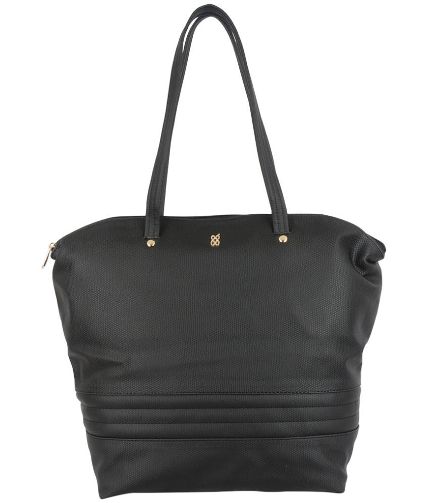     			Baggit Black Faux Leather Shoulder Bag