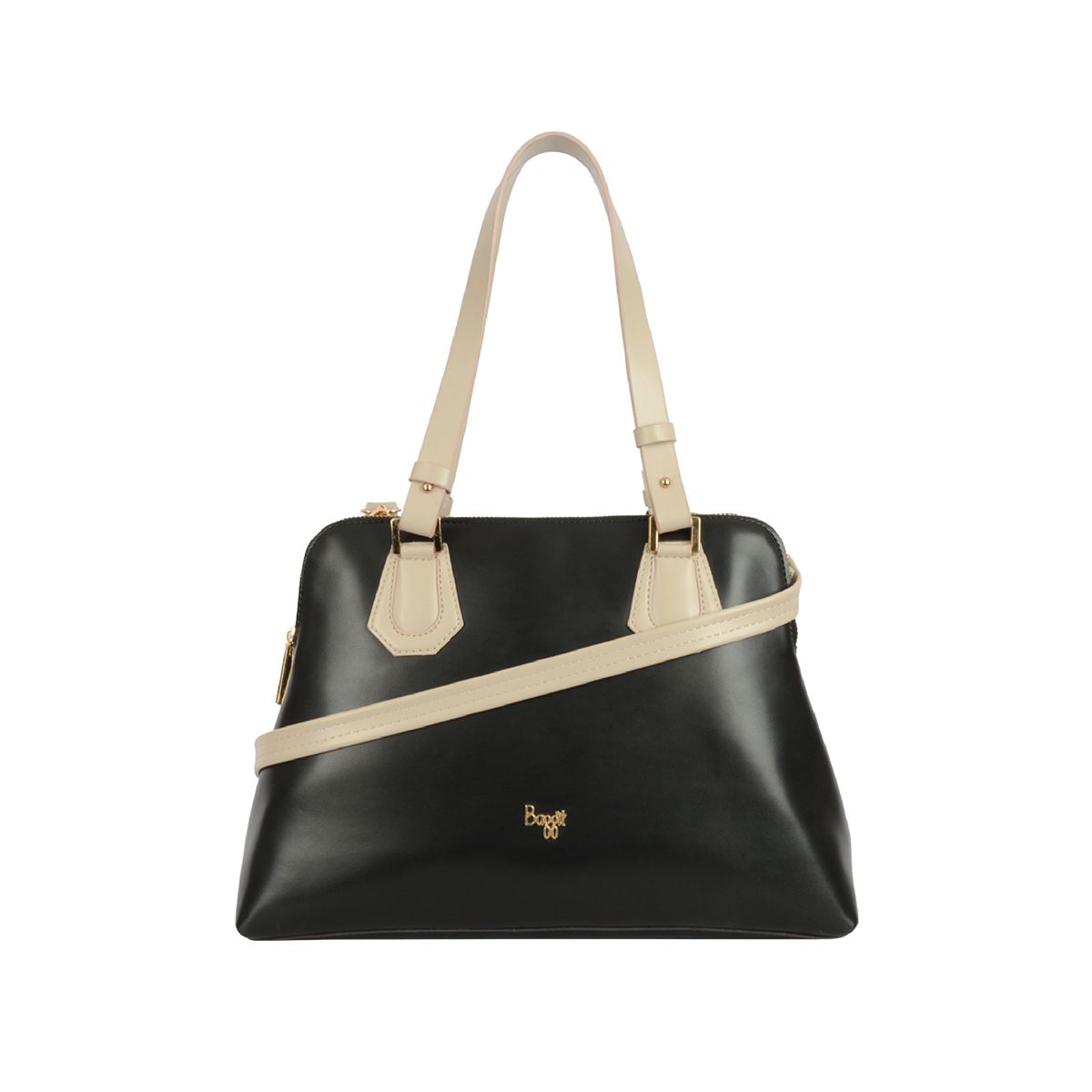     			Baggit Black Faux Leather Shoulder Bag