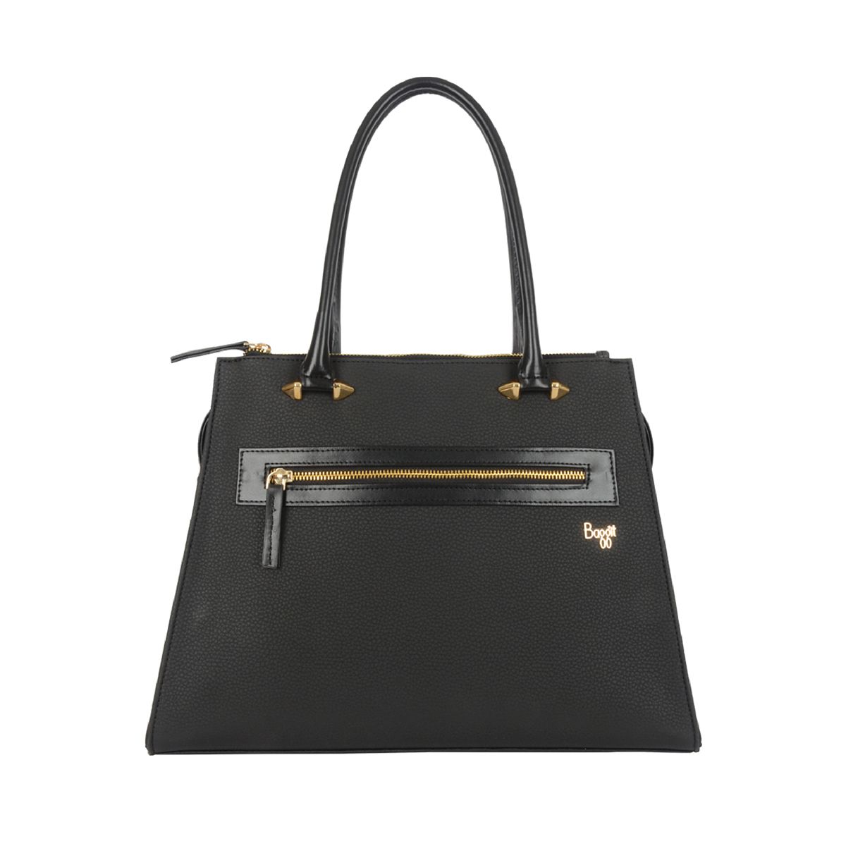     			Baggit Black Faux Leather Tote Bag