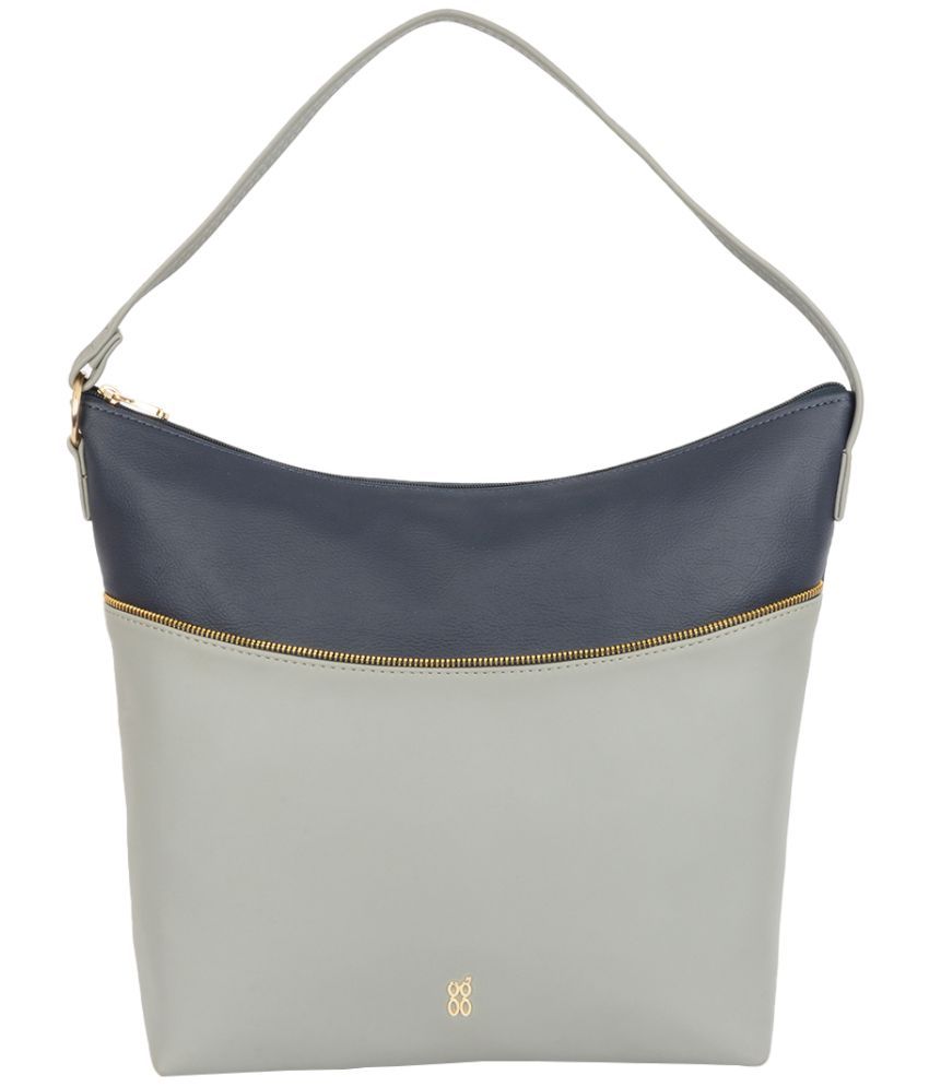     			Baggit Blue Faux Leather Hobo Bag