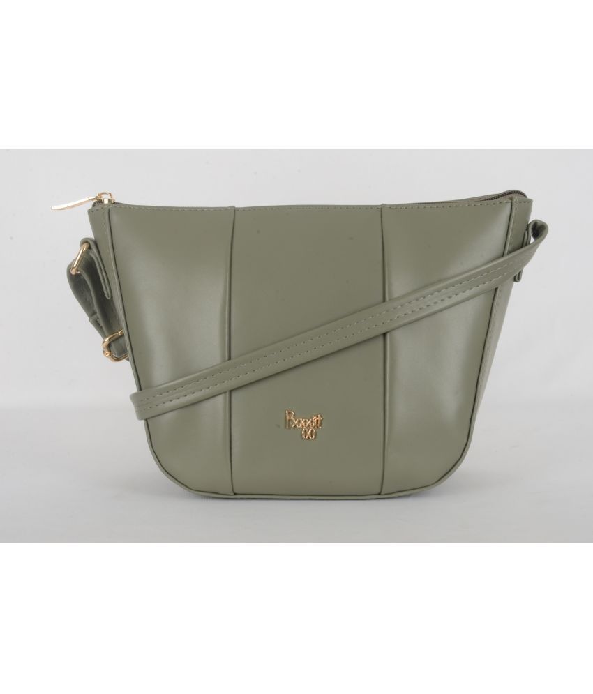     			Baggit Green Faux Leather Handheld