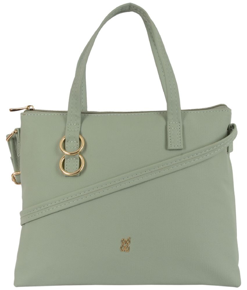     			Baggit Green Faux Leather Satchel Bag