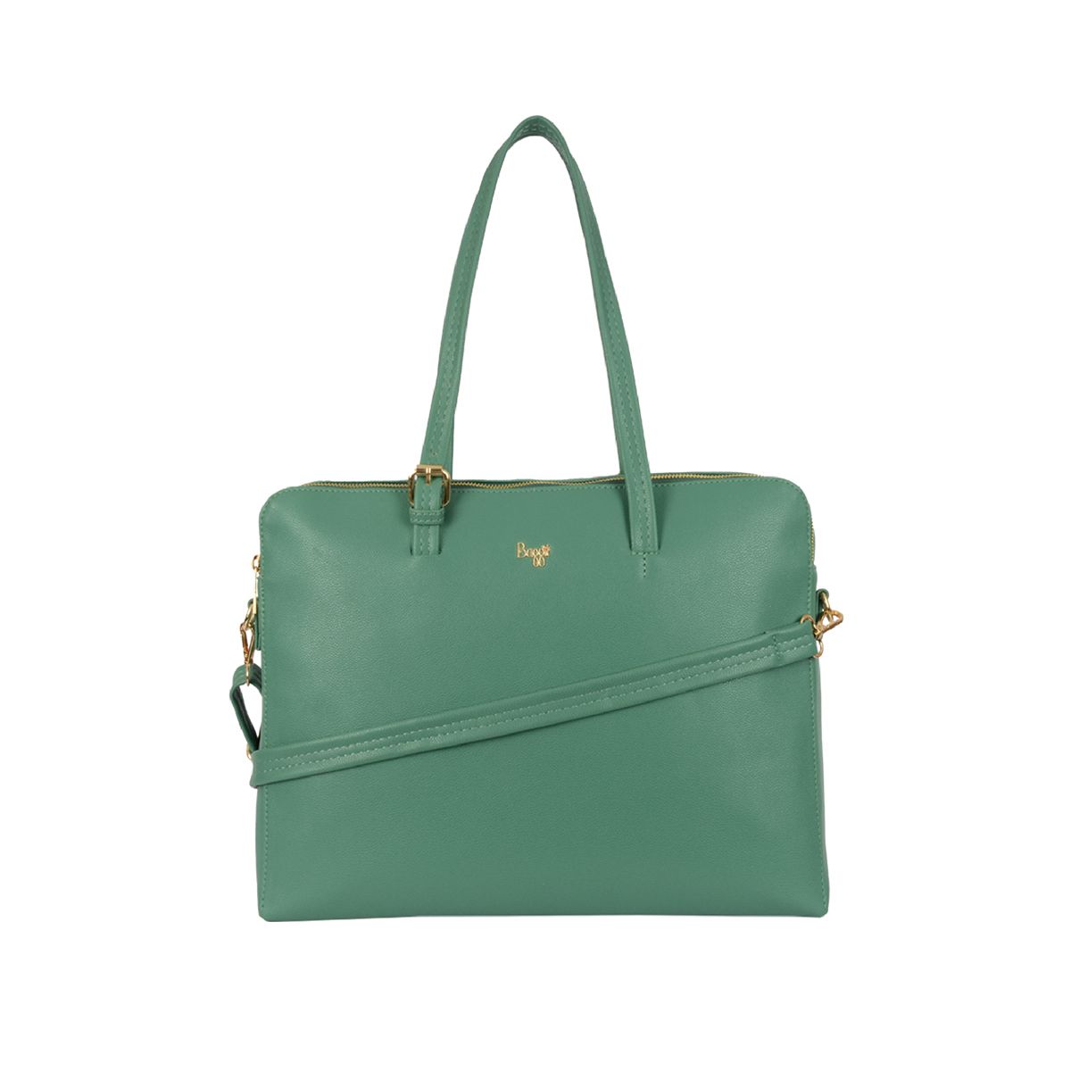     			Baggit Green Faux Leather Shoulder Bag