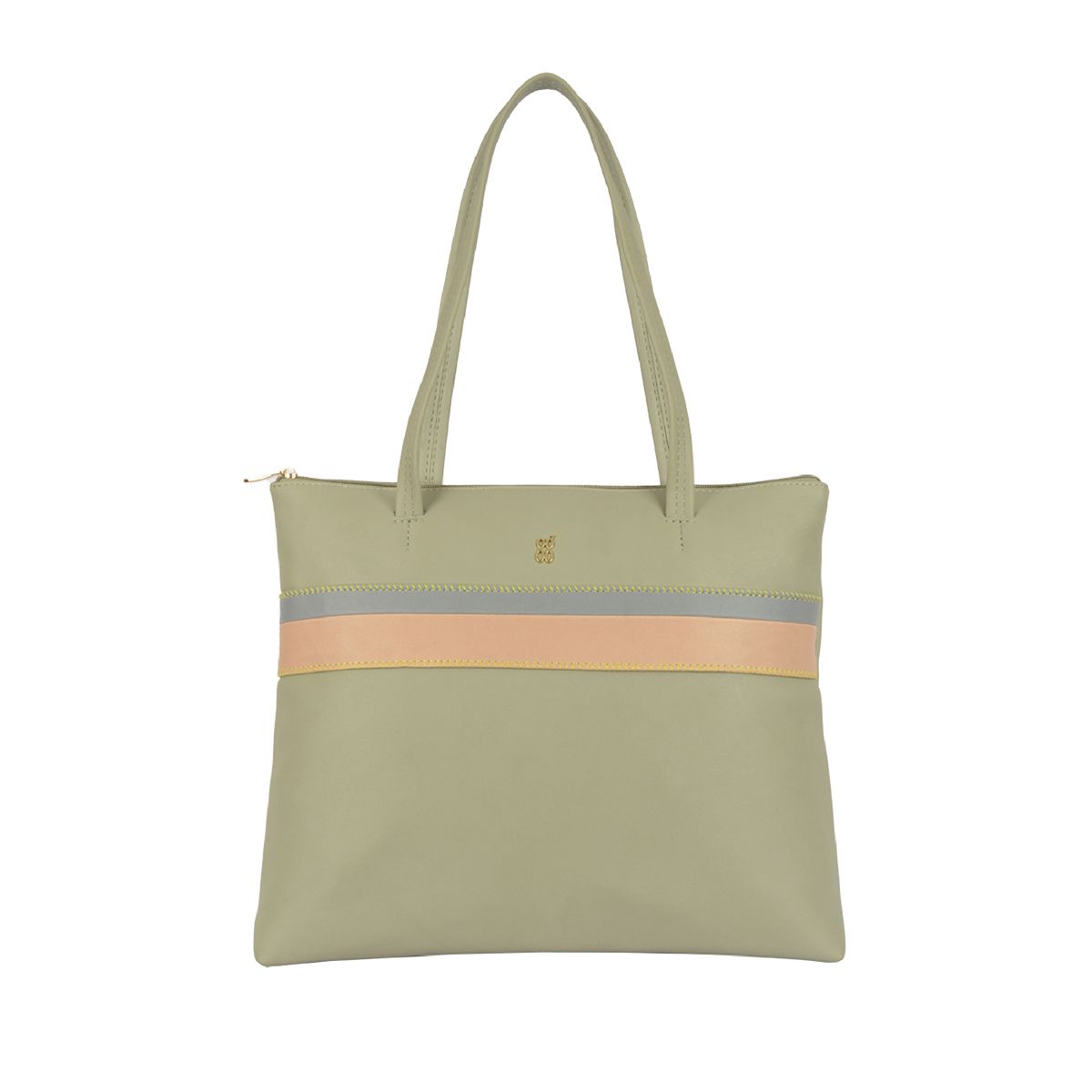     			Baggit Green Faux Leather Tote Bag