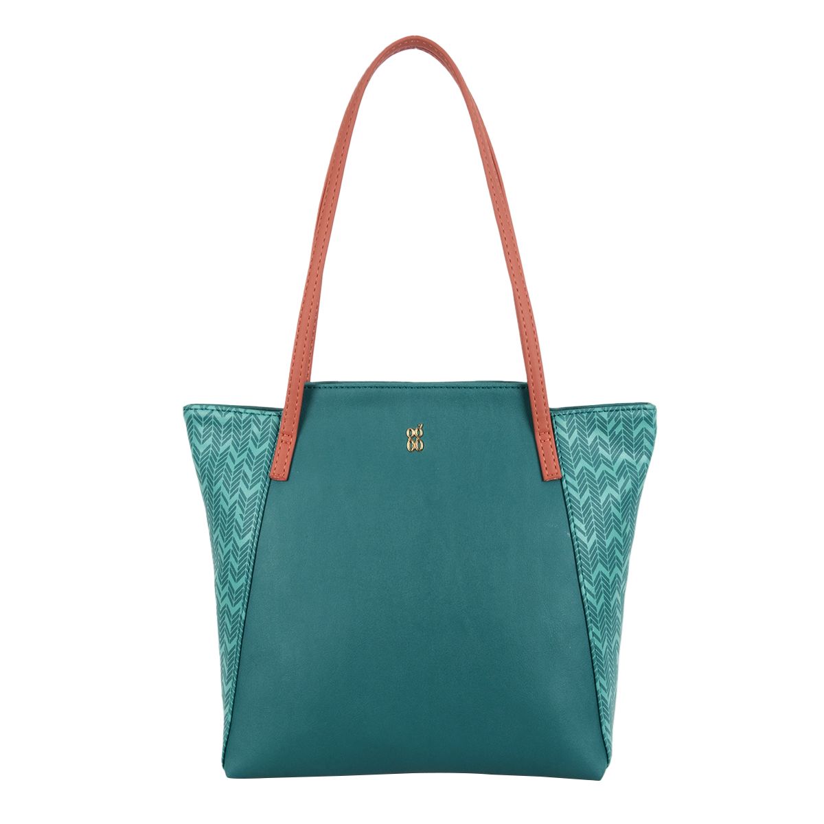     			Baggit Green Faux Leather Tote Bag