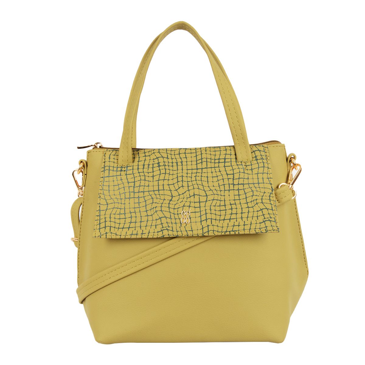     			Baggit Green Faux Leather Tote Bag