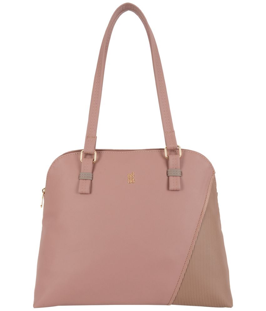     			Baggit Pink Faux Leather Shoulder Bag