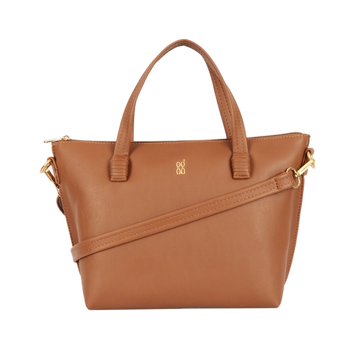     			Baggit Tan Faux Leather Tote Bag