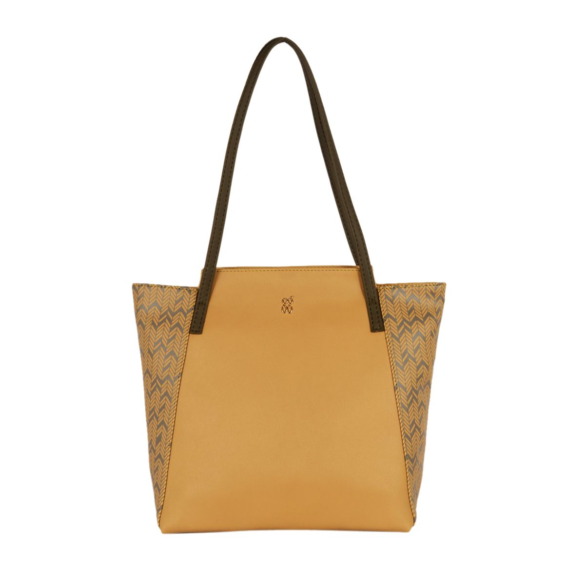     			Baggit Yellow Faux Leather Tote Bag