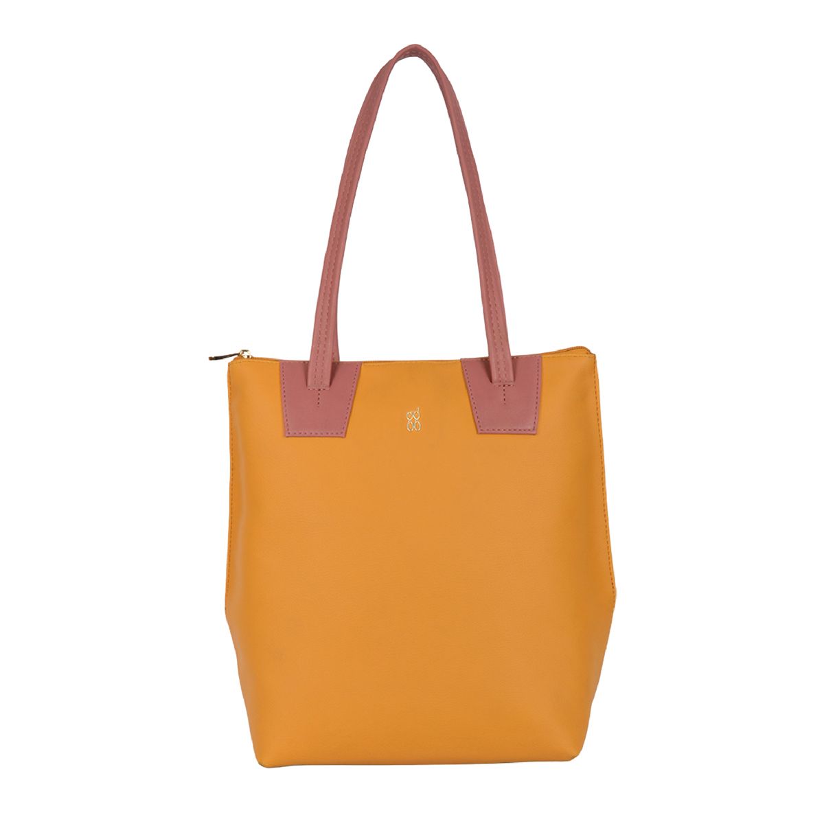     			Baggit Yellow Faux Leather Tote Bag