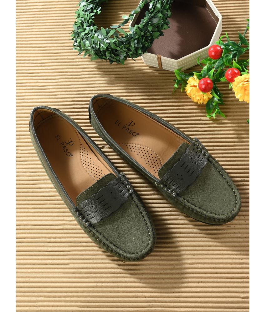     			El Paso Green Women's Loafers