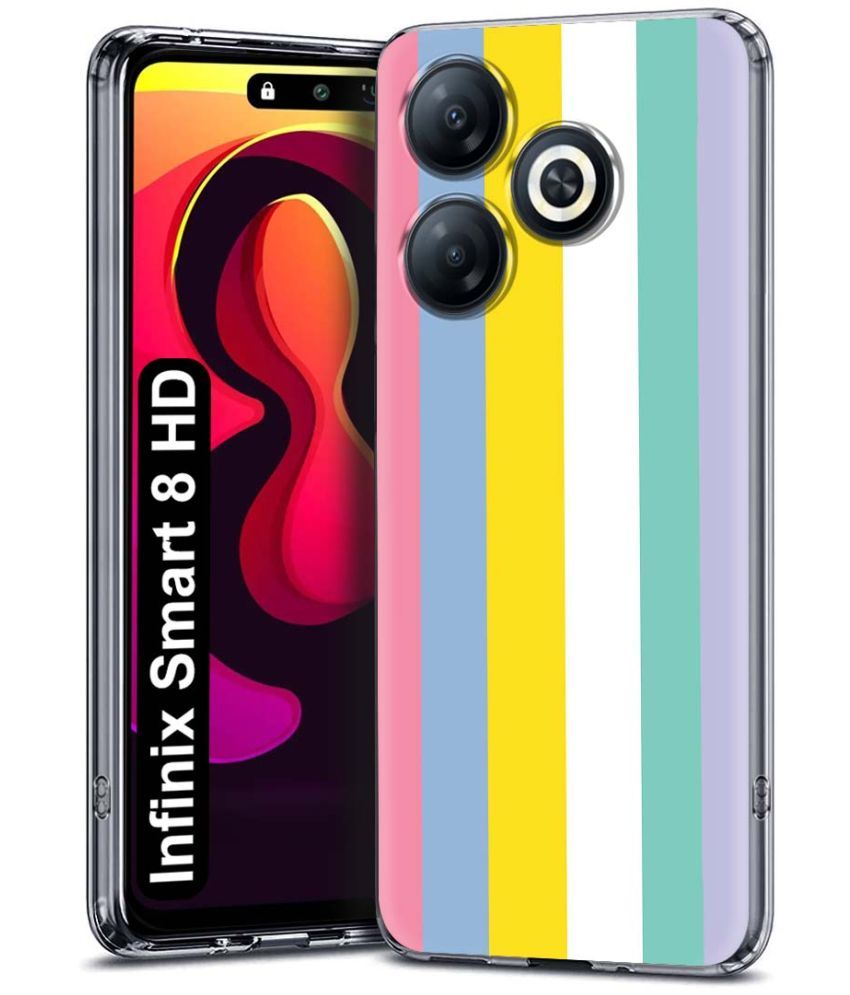     			Fashionury Multicolor Printed Back Cover Silicon Compatible For Infinix Smart 8 HD ( Pack of 1 )