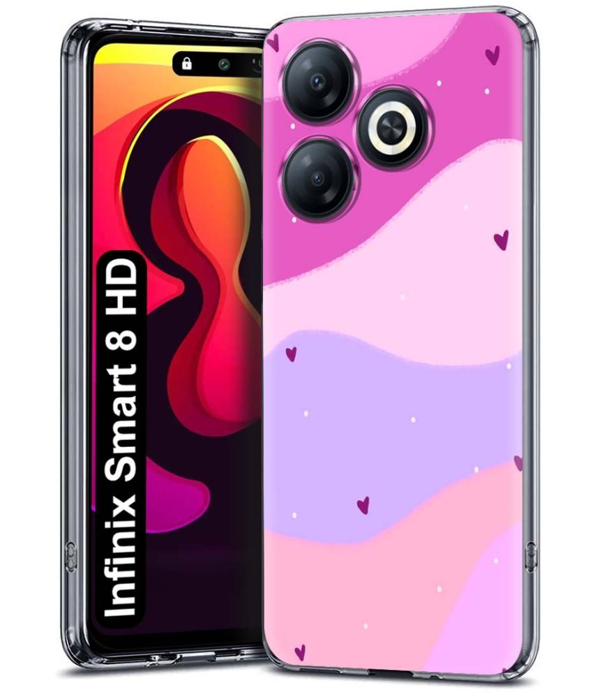     			Fashionury Multicolor Printed Back Cover Silicon Compatible For Infinix Smart 8 HD ( Pack of 1 )