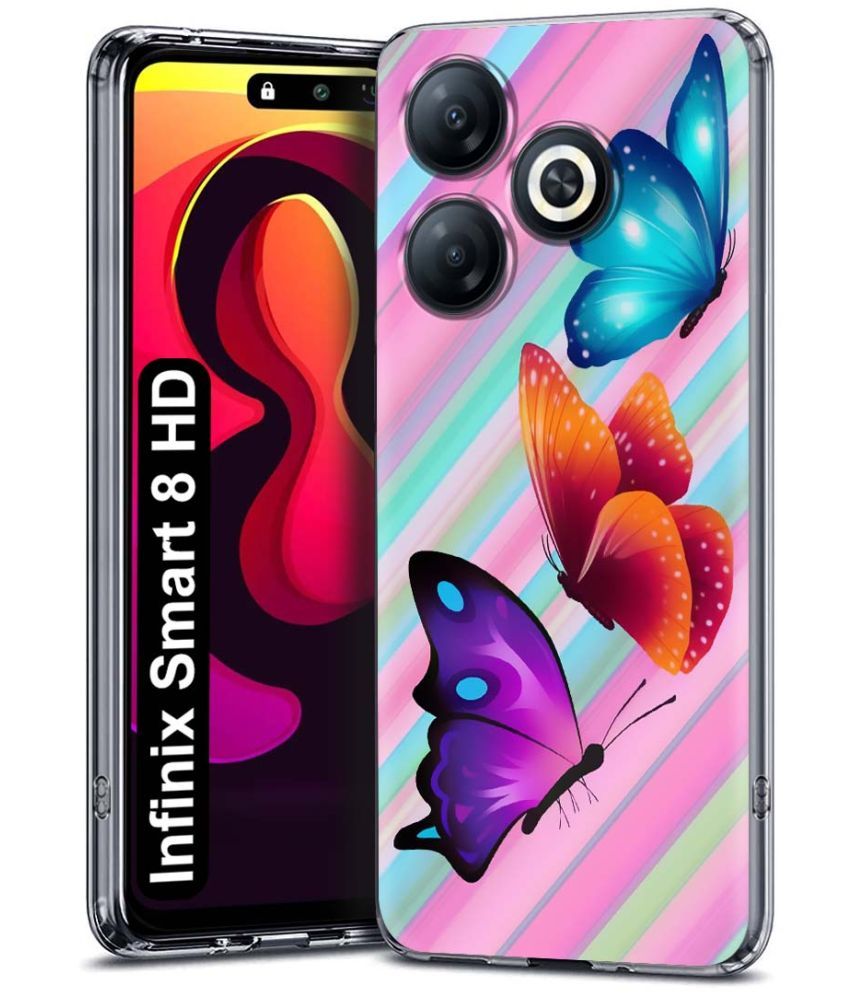     			Fashionury Multicolor Printed Back Cover Silicon Compatible For Infinix Smart 8 HD ( Pack of 1 )