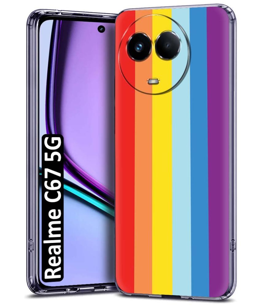     			Fashionury Multicolor Printed Back Cover Silicon Compatible For Realme C67 ( Pack of 1 )