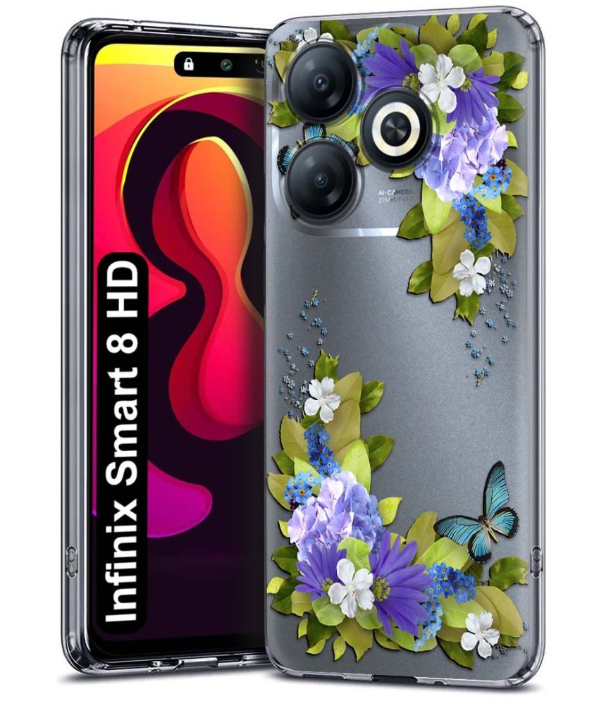     			Fashionury Multicolor Printed Back Cover Silicon Compatible For Infinix Smart 8 HD ( Pack of 1 )