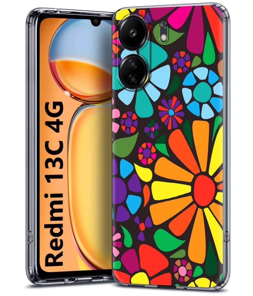     			Fashionury Multicolor Printed Back Cover Silicon Compatible For Redmi 13C 4G ( Pack of 1 )