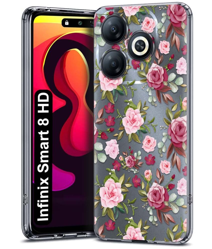     			Fashionury Multicolor Printed Back Cover Silicon Compatible For Infinix Smart 8 HD ( Pack of 1 )