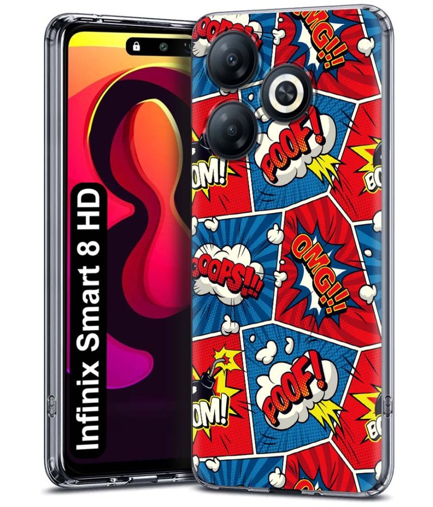     			Fashionury Multicolor Printed Back Cover Silicon Compatible For Infinix Smart 8 HD ( Pack of 1 )