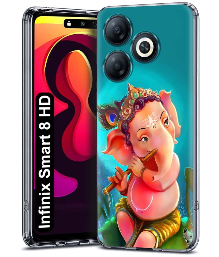     			Fashionury Multicolor Printed Back Cover Silicon Compatible For Infinix Smart 8 HD ( Pack of 1 )