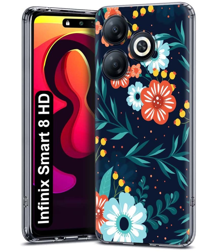     			Fashionury Multicolor Printed Back Cover Silicon Compatible For Infinix Smart 8 HD ( Pack of 1 )