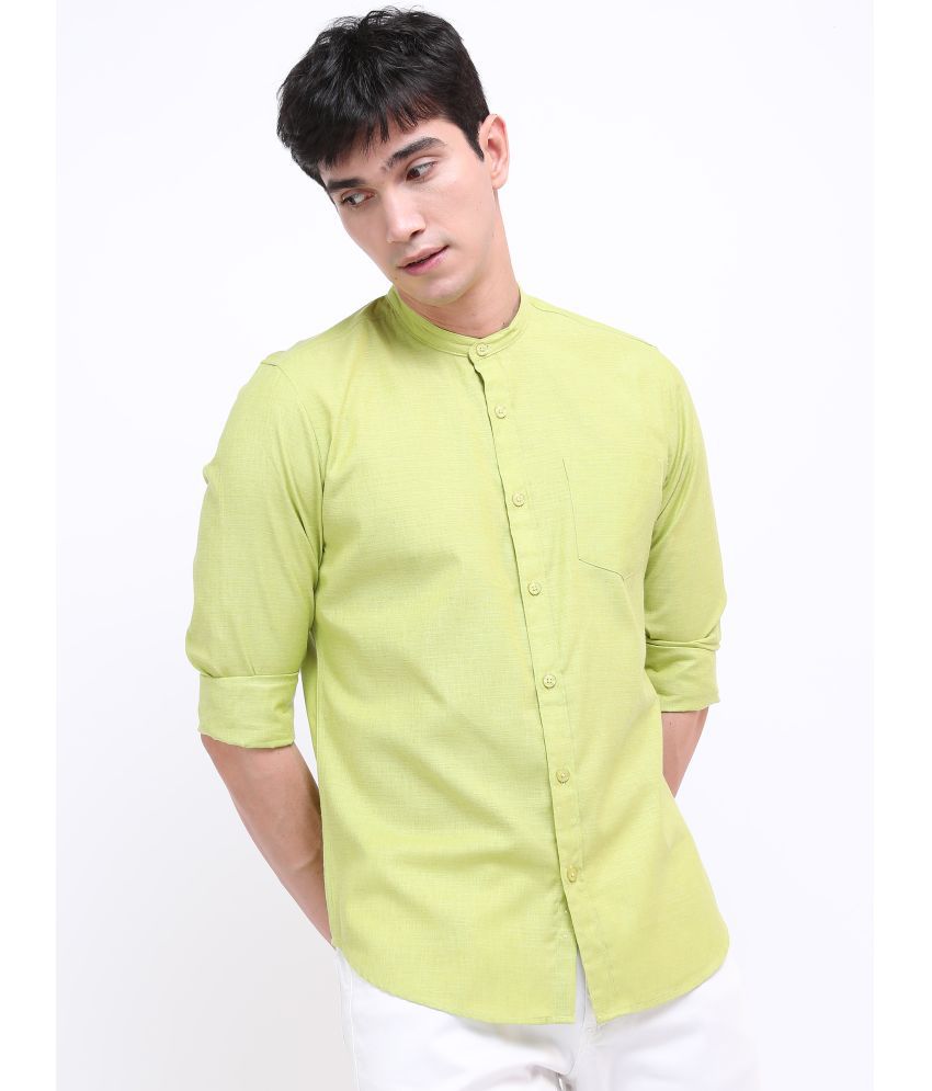     			Ketch Polyester Slim Fit Solids Full Sleeves Men's Casual Shirt - Lime Green ( Pack of 1 )